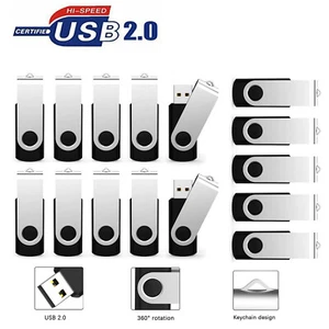 2GB 4GB 8GB 16GB 32GB Rotating Memory Stick USB 2.0 Flash Drive Thumb Drive Lot - Picture 1 of 17