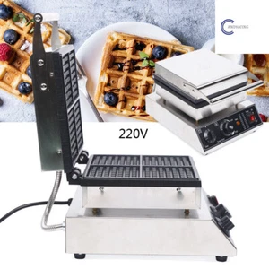 Macchina per waffle belga macchina per waffle Bruxelles waffle waffle maker 4 waffle 1750 W - Foto 1 di 12