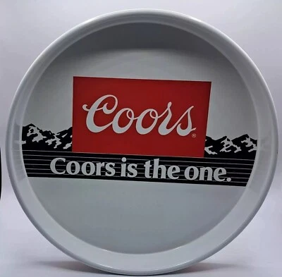 Vtg 1985 Coors Beer "Coors is the One" 13" Metal Serving Beer Bar Service Tray - Image 1 of 4