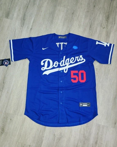 Mookie Betts #50 Blue Los Angeles Dodgers Jersey Cover