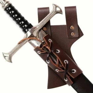 Medieval Viking Sword Holster Sword Frog Leather Scabbard Belt Holster Harness - Picture 1 of 2