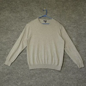 Gap Sweater Mens Extra Large Gray Tight Knit Cotton Long Sleeve Crew Neck - Picture 1 of 8