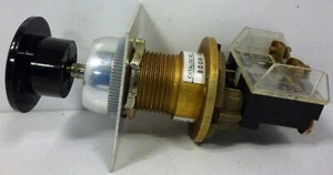 Allen-Bradley 800H-DP9 Modified Pushbutton with Black Button and Jog Plate - Picture 1 of 5