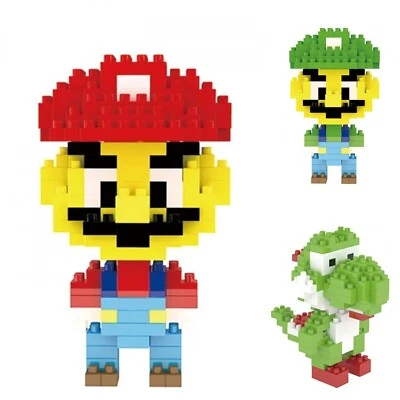 LNO Mario Luigi Yoshi Nanoblock 3D-Puzzle Mikrobausteine zum Selbermachen