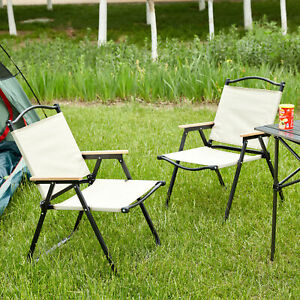 2 Piece Folding Outdoor Chair For Indoor Outdoor Camping Picnics Beach Backyard