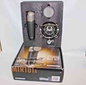 SAMSON MTR101A STUDIO MIC KIT N BOX CONDENSER MICROPHONE SHOCK MOUNT POP FILTER - Picture 1 of 15