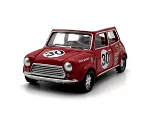 Coche de metal fundido a presión modelo deportivo 1:76 rojo Mini BMC Classic Competition #30 - Imagen 1 de 6