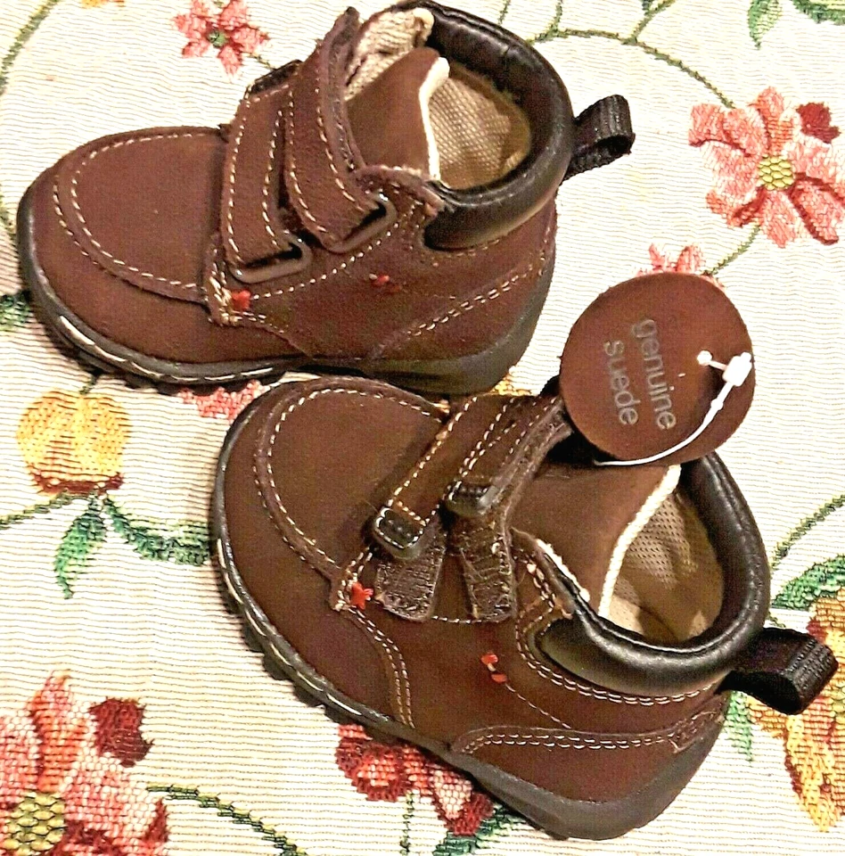 TODDLER Boots Sz 3 Brown LEATHER Outdoor Shoes  CHILDREN'S PLACE ☆ NWT - Изображение 1 из 4
