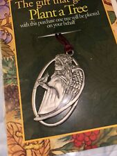 Factory Sealed National Wildlife Federation Plant A Tree Pewter Ornament ANGEL