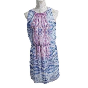 Vestido sin mangas London Times rosa y azul hasta la rodilla forrado funda 6 - Imagen 1 de 9