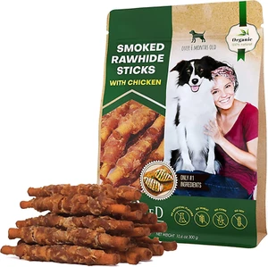 Grain-Free Chicken Wrapped Rawhide Dog Chews - Natural, Healthy Training Treats - Picture 1 of 12