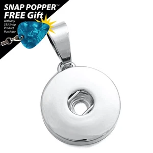 Hágalo usted mismo joyería a presión - base de collar colgante a presión de 18 mm - 5 o 10 piezas - Imagen 1 de 5