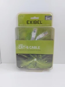 EXIBEL utp cat-6 cable Fitted RJ45 CONNECTORS ON BOTH HANDS Sealed 3 metre - Imagen 1 de 2