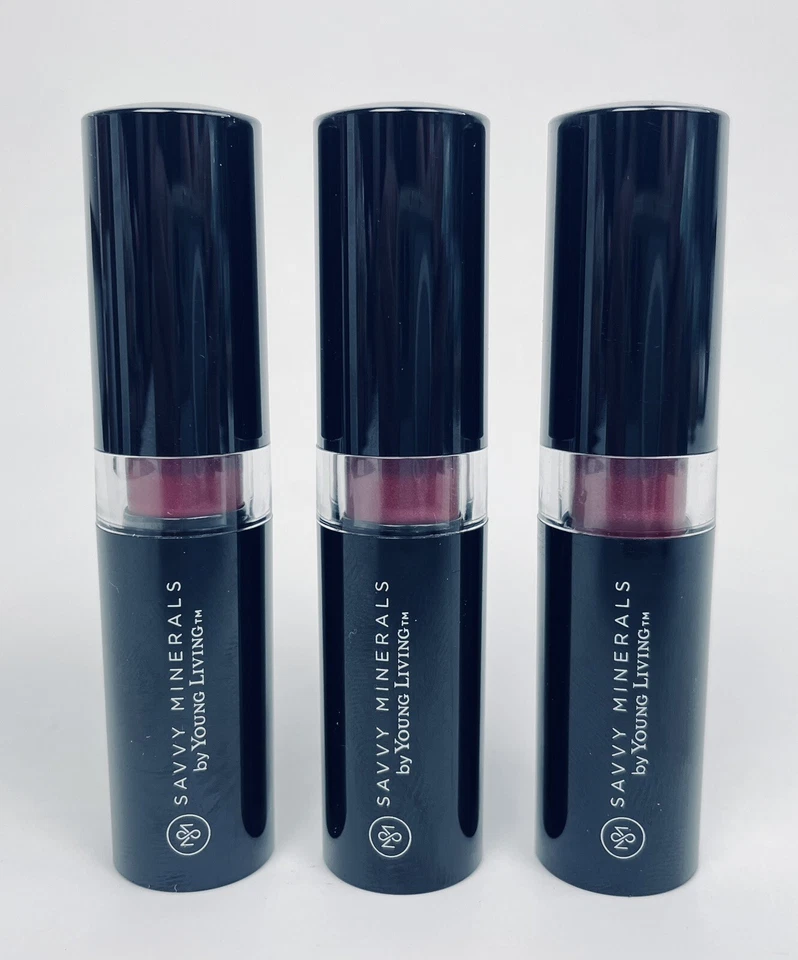 Lote de 3 Savvy Minerals By Young Living lápiz labial color de labios # 21751 deslumbrado Foto 1 de 4