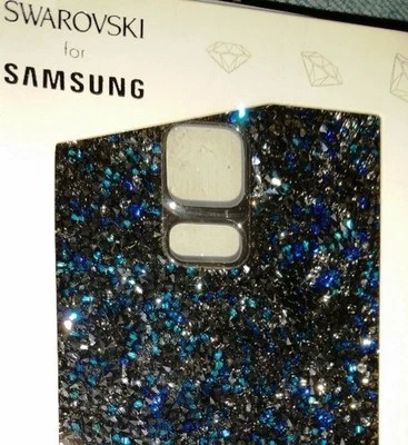 NEW Authentic SWAROVSKI for Samsung Galaxy S5 Crystal Battery Cover, Blue - Image 1 of 4