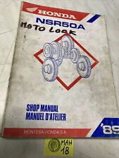 Honda NSR50A 1989 NSR50A Manual Revisión Técnica Moto Taller 50 NSR