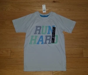 Boys GAP KIDS Gap Fit Short Sleeve ATHLETIC Run Hard Shirt / Top Gray 6-7 NWT - Picture 1 of 1