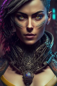 Cyberpunk Princess Sci-fi Luminous Futuristic Art Print 564177292 - Picture 1 of 1