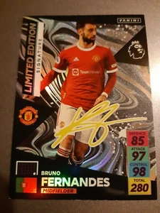 Tarjeta Panini Premier League XL 2021/22 Bruno Fernandes Signature Edición Limitada - Imagen 1 de 3
