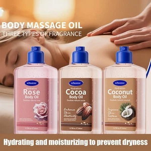 Coconut & Rose Essential Body Oil 260ML Moisturizing Anti Aging Smoothing Skin- - Picture 1 of 15
