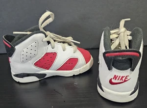 Air Jordan 6 Nike Retro TD Carmine Size 5c Toddler 2020 Red White 384667-106 - Picture 1 of 12