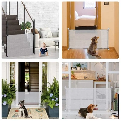 _White 28.3x39.4in Dog Fence Indoor Isolation Gate Safety Foldable - Image 1 of 4