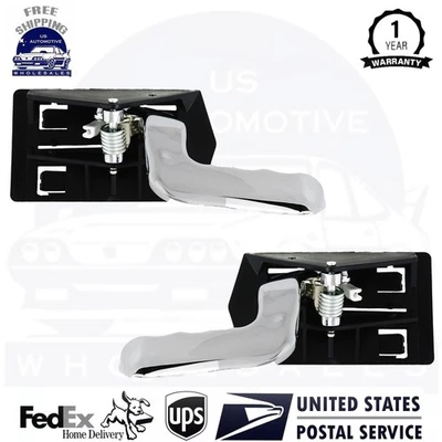 Front Interior Door Handle Set Chrome For 1999-2006 Chevrolet Silverado 1500 - Image 1 of 4