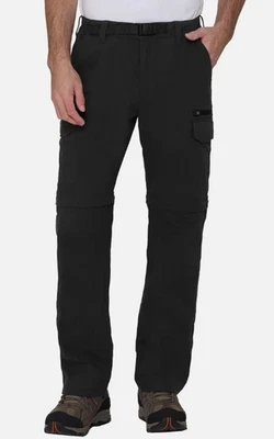 BC Clothing Men’s Convertible Cargo Pants Outdoor Hiking Zip-Off Shorts Stretch - Image 1 of 4