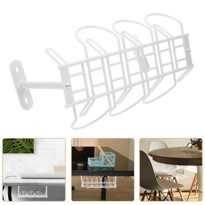 2 Sets Plug-in-Rack Unter Schreibtischgestell Kabel-Organizer Dem - Afbeelding 1 van 12