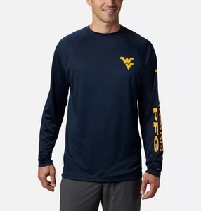 Columbia PFG West Virginia WVU Mountaineers Terminal Tackle Shirt Men’s M L XL - Picture 1 of 5