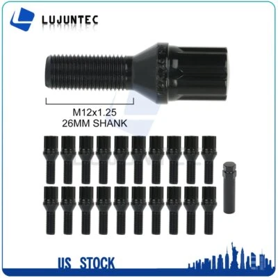 Para Dodge Dart Chrysler 200 Jeep 20 piezas + 1 llave 12x1,25 tacos de rueda vástago 28 mm Foto 1 de 4