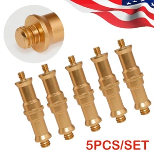 5-Pack Standard 1/4"to 3/8"Metal Male Converter Threaded Screw Adapter - Picture 1 of 6