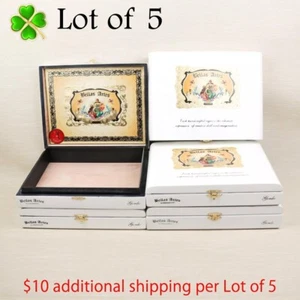 Lote de 5 cajas de cigarros de madera vacías Bellas Artes Gordo 9,75" x 7,5" x 1,75" - Imagen 1 de 12