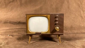 Vintage Mid Century Modern Console TV Salt And Pepper Shakers Doll Size MCM - Picture 1 of 12