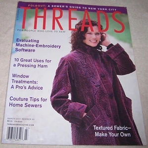 Taunton's Threads Magazine March 2001 sewing - Picture 1 of 1