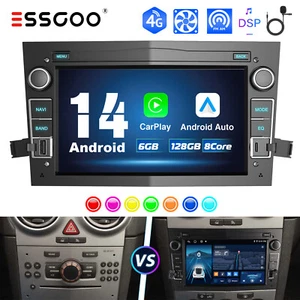 4G Carplay Autoradio 6+128G Android 14 GPS NAVI DSP Für Opel Corsa C/D Astra G H - Bild 1 von 15