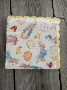 Meri Meri Potter Peter Rabbit Napkins Scalloped Edge Art Journal 20 Count Pkg  - Picture 1 of 3