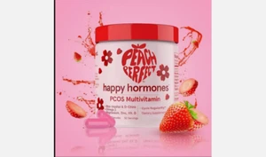 Hormones heureuses parfaites Peach - SOPK multivitamines 120 gélules oméga 3 - Photo 1/10