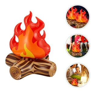 4 Pcs Inflatable Flame Model Fake Camp Fire Campfire Prop Balloon - Picture 1 of 12