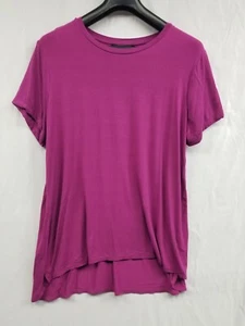  Ellen Tracy Size XL  Short Sleeve Round Neck Blouse Berry Soft - Picture 1 of 9