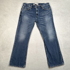 Levis 527 Jeans Mens 36x32 Blue Bootcut Casual Denim Cowboy Rodeo Logo (34x31)