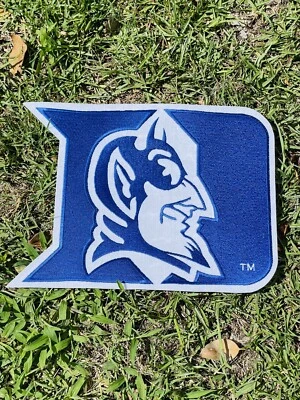 ACC-Duke University Blue Devils Logo 12” Long by 9” Tall Embroiderded Patch - Image 1 of 4