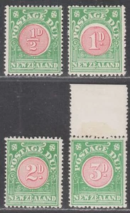 New Zealand 1937 KGVI Postage Due Mint Set SG D37-D40 cat £160 - Picture 1 of 2