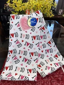 Valentine's Day XOXO Cotton Kitchen Hand Towels Set - Picture 1 of 4