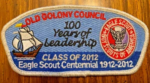 Old Colony Council Eagle "Clase de 2012" (SA - 67-1) .. Eagle Scout Centenario - Imagen 1 de 1
