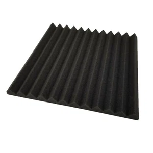 6 pcs 12"x12"x1" Black Acoustic Foam Panel Tiles Wall Record Studio Sound Proof - Picture 1 of 5