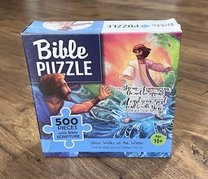 Rompecabezas bíblico Jesús camina sobre el agua 500 piezas con escritura bíblica edades 10+ rompecabezas - Imagen 1 de 7