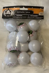New 12 Green Plastic Eyeballs Halloween Party Favors Novelty Eyes 12 PC - Picture 1 of 1