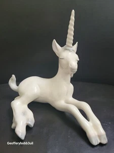 VINTAGE MCM EINHORN RUTLEDGE FREEMAN MCFARLIN KERAMIK GRAU FIGUR SKULPTUR - Bild 1 von 14
