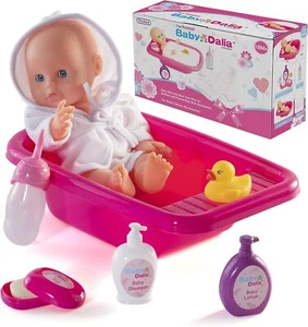 Muñeca Prextex Baby Doll Dalia con bañera, albornoz y accesorios, 8 piezas - Imagen 1 de 7